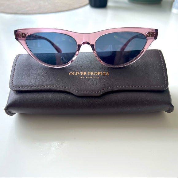 OLIVER PEOPLES Zasia Sunglasses - 00V5379SU Pink with Grey/Blue Lenses